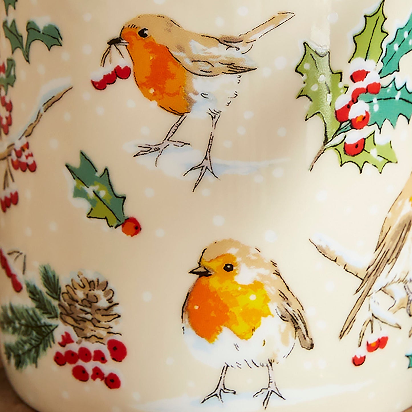 Christmas Robins Bone China Mug