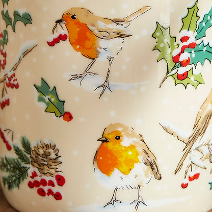 Christmas Robins Bone China Mug