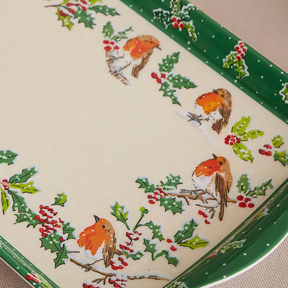 Christmas Robins Scatter Tray