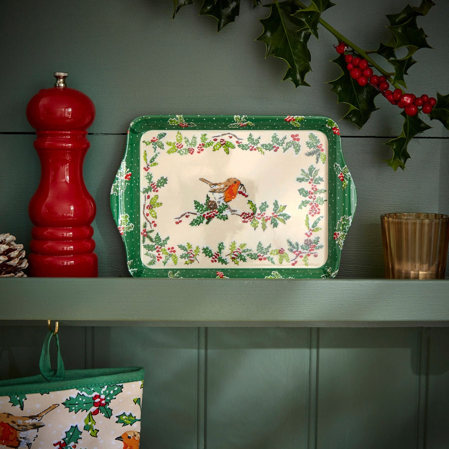 Christmas Robins Scatter Tray