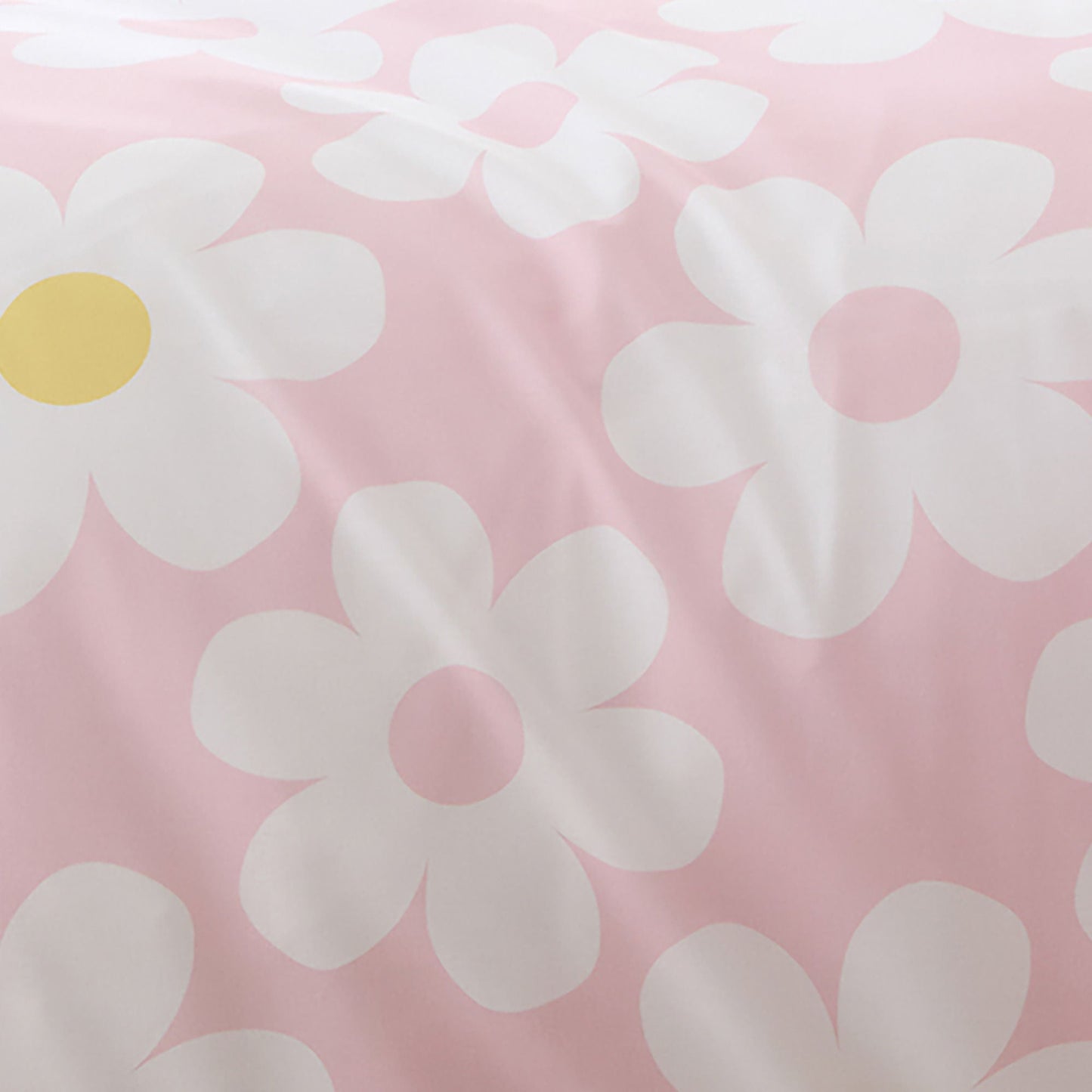 Retro Daisy Duvet Cover Set in Pink