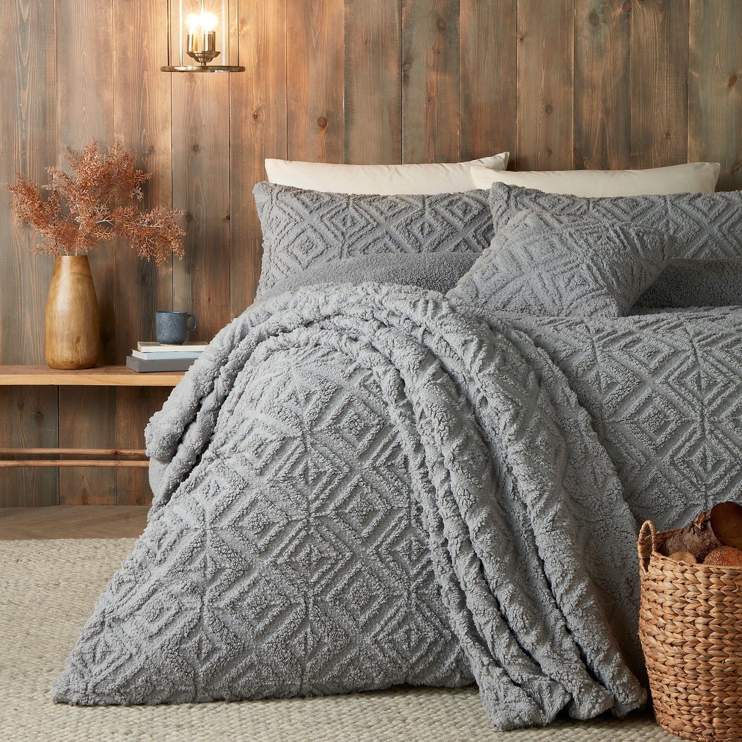 Romo Duvet Cover Set in Grey