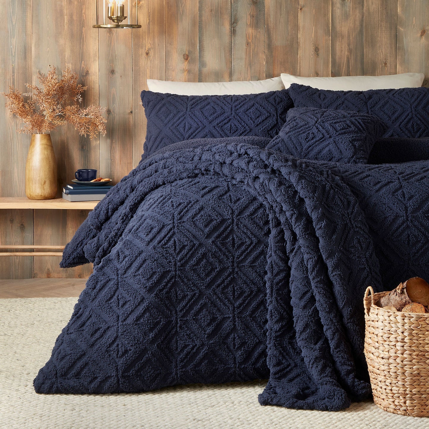 Romo Duvet Cover Set in Navy