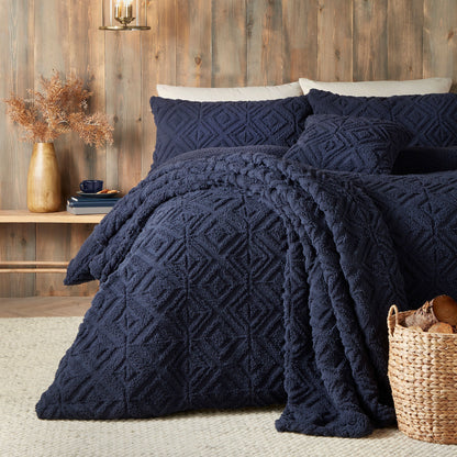 Romo Duvet Cover Set in Navy
