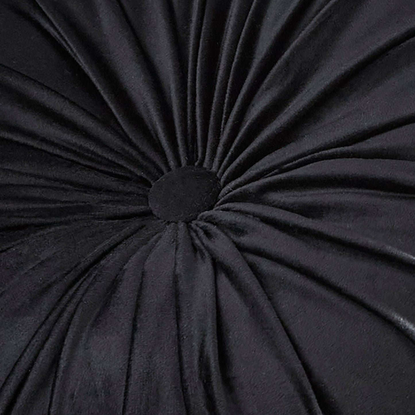 Round Pleat Round Cushion in Black