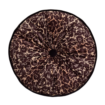 Roxy Round Pleat Round Cushion in Gold