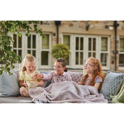 Hug Rug Woven Diamond Throw Rose