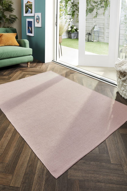 Hug Rug Woven Diamond Rug Rose