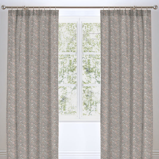 Roselle Pencil Pleat Curtains in Grey