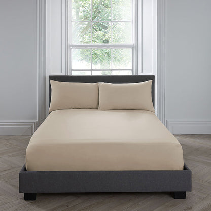 Plain Dye Pair of Housewife Pillowcases in Natural