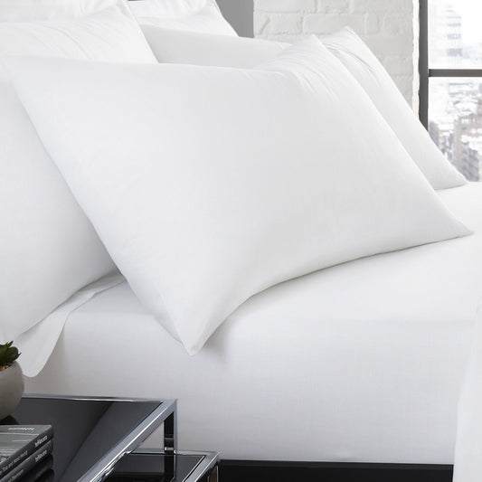 Plain Dye Pair of Housewife Pillowcases in White