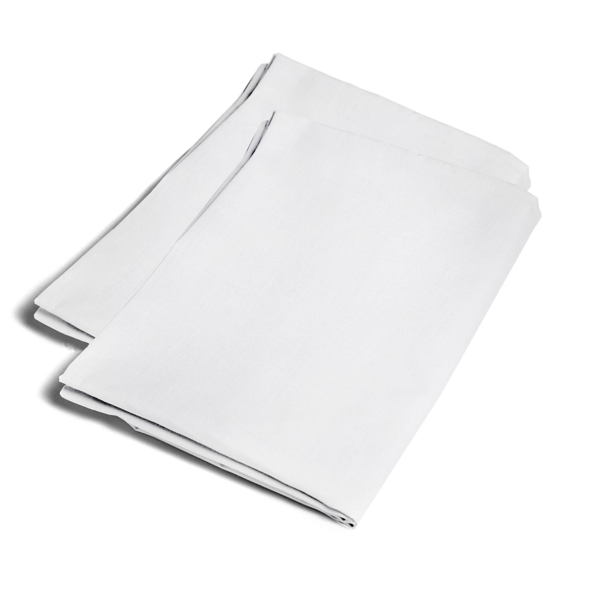 Plain Dye Pair of Housewife Pillowcases in White