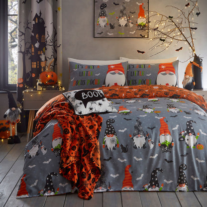 Scary Gonks Halloween Duvet Cover Set in Grey