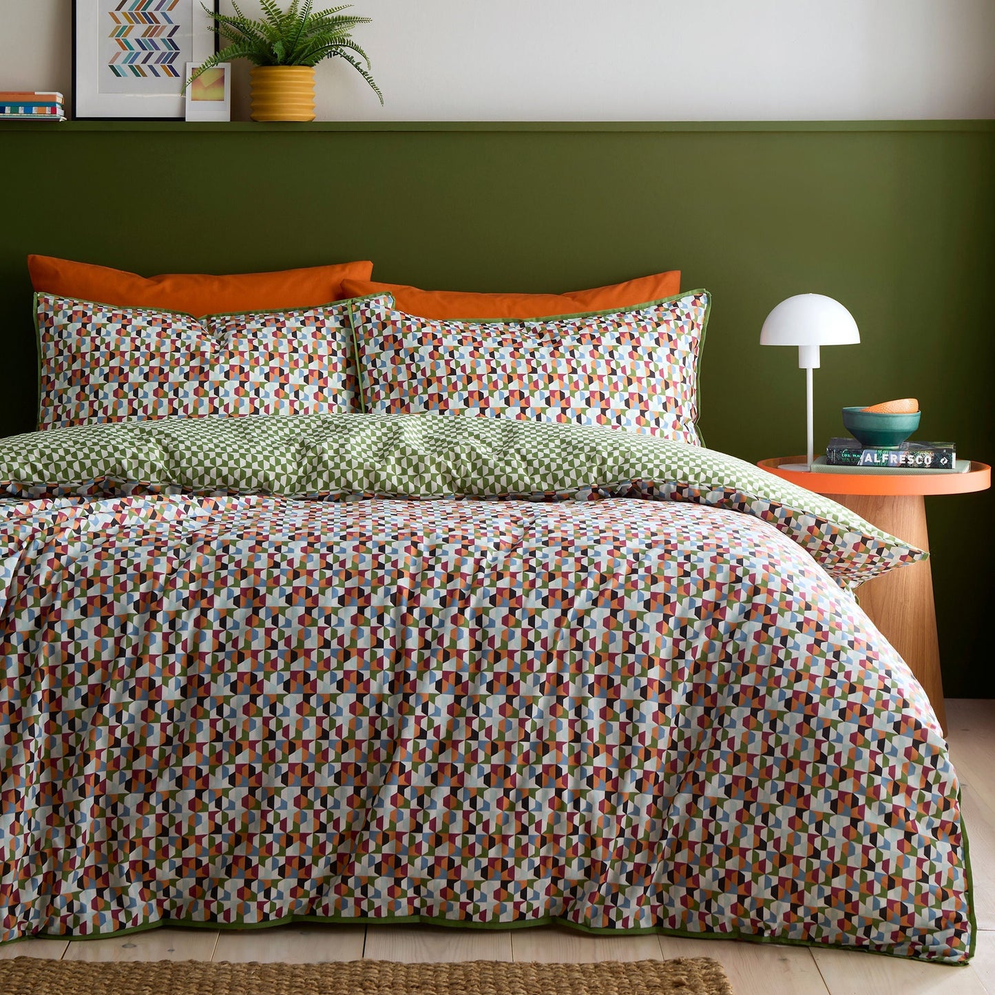 Star Geo Duvet Cover Set in Natural