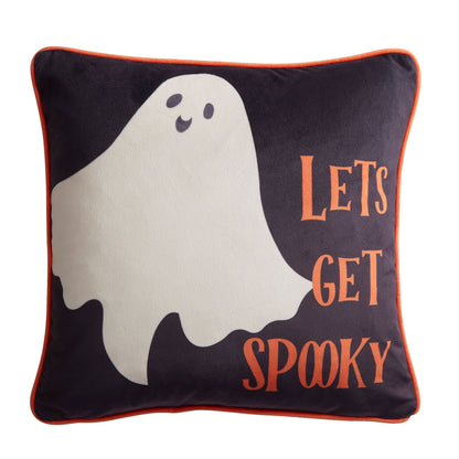 Spooky Ghosts Halloween Cushion in Grey