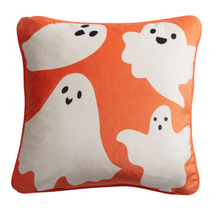 Spooky Ghosts Halloween Cushion in Grey