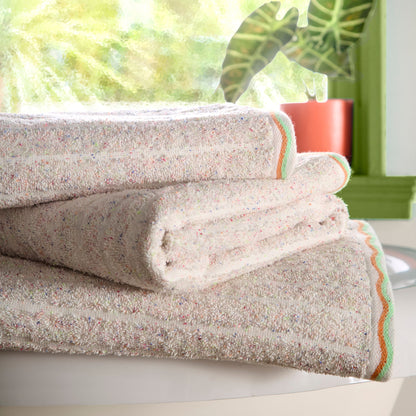 Speckle Rib Towels in Natural