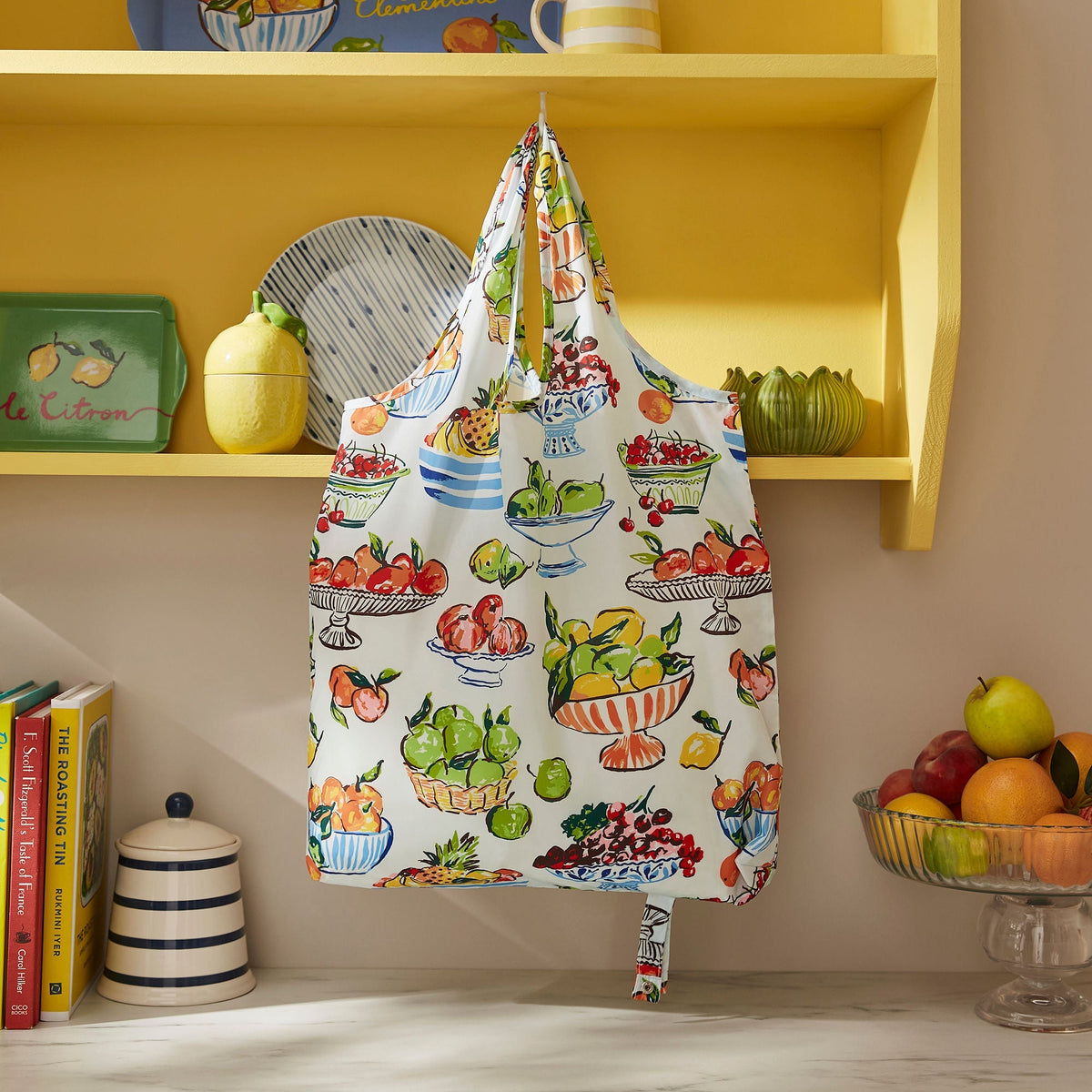 Summer Fruits Foldable Tote Bag Medium in Multicolour