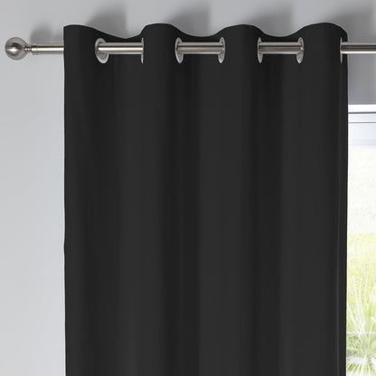 Sorbonne Eyelet Curtains in Black