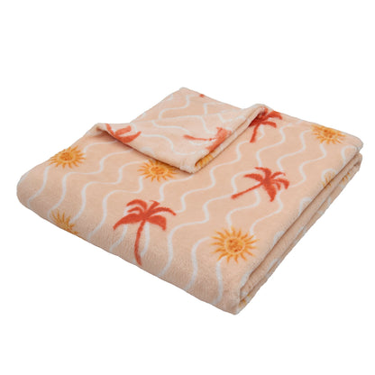 Soleil Throw in Coral/Camel
