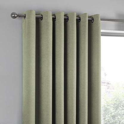Strata Eyelet Curtains in Green