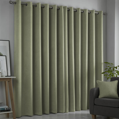 Strata Eyelet Curtains in Green