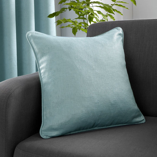 Strata Cushion in Duck Egg