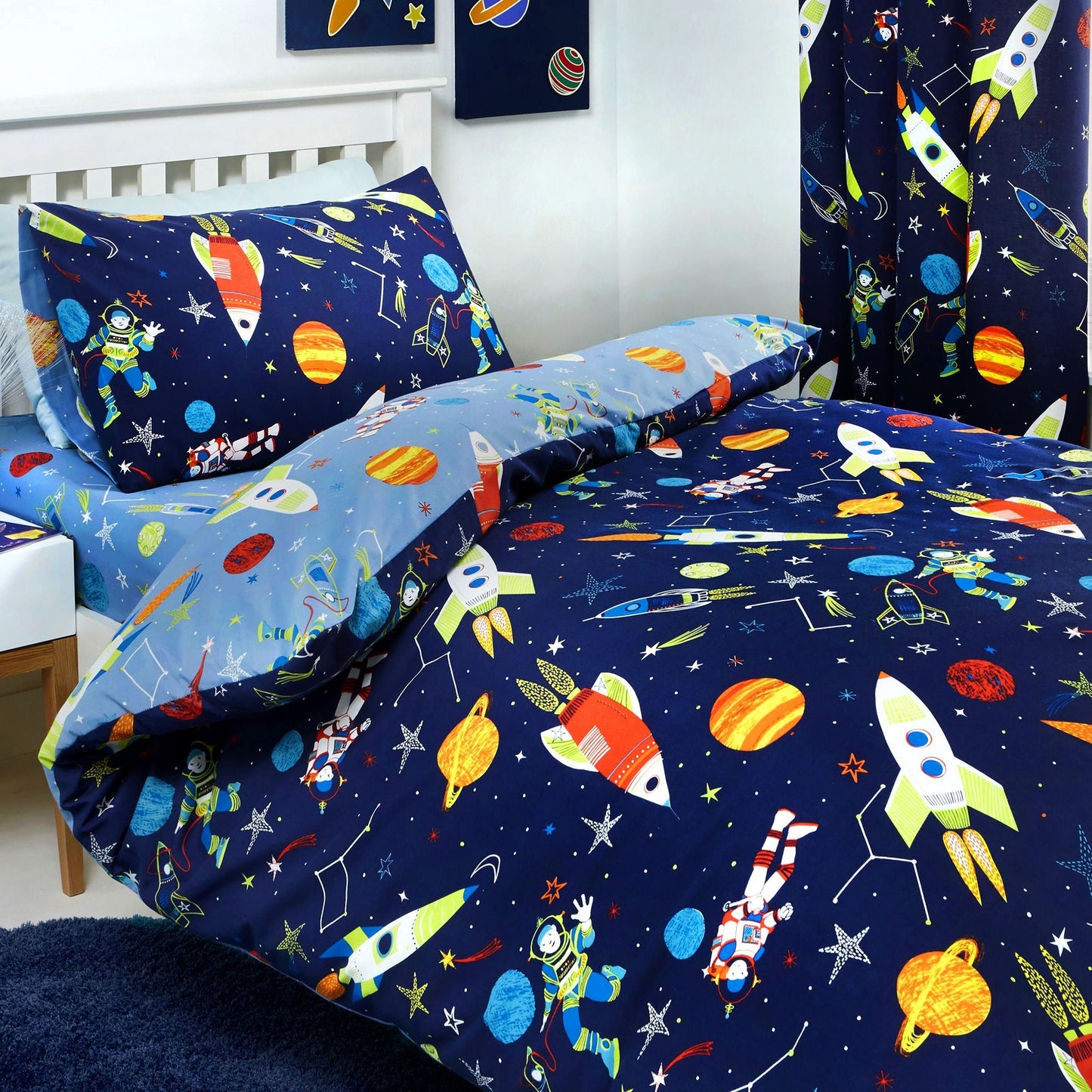 Supersonic Duvet Cover Set in Blue
