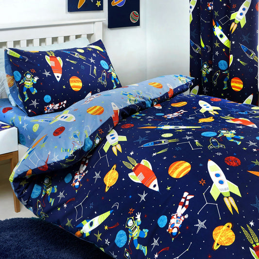 Supersonic Duvet Cover Set in Blue
