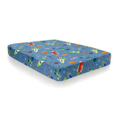 Supersonic Deep Fitted Bed Sheet in Blue
