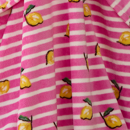 Summer Fruits Throw in Pink