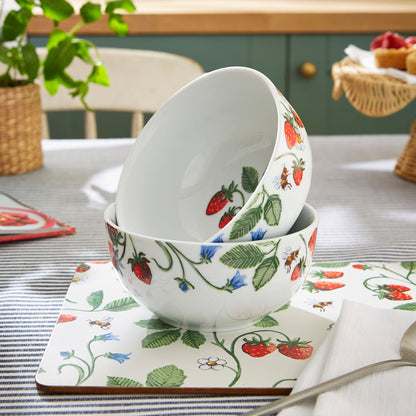 Strawberry Patch Porcelain Bowl