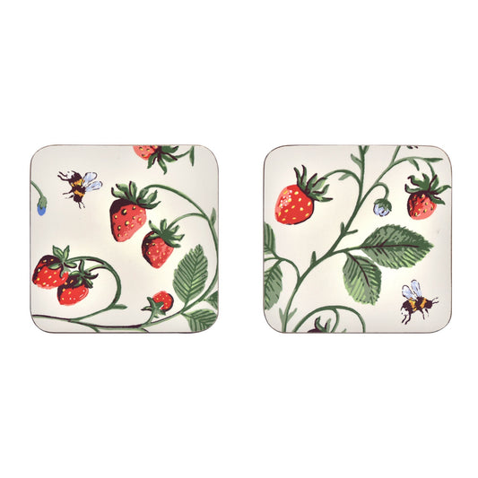 Strawberry Patch Coasters 4 Pack