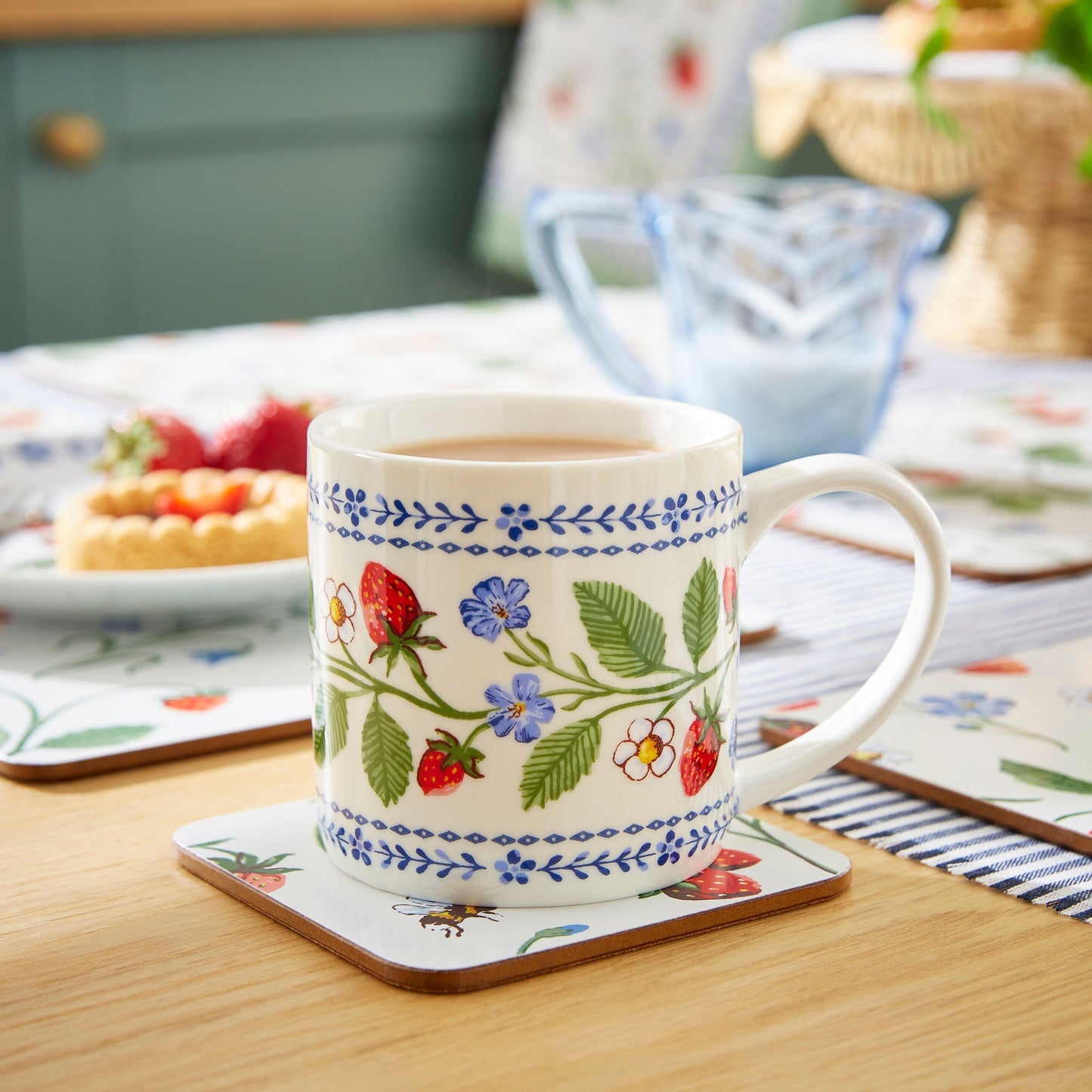 Strawberry Patch Coasters 4 Pack