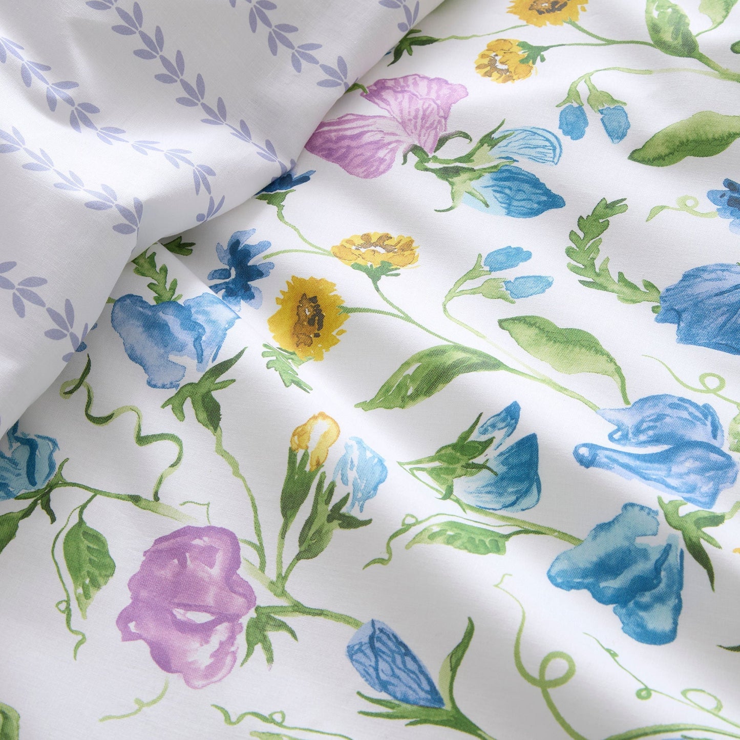 Sweetpea Floral Duvet Cover Set in Lilac