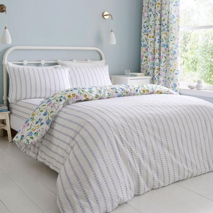 Sweetpea Floral Duvet Cover Set in Lilac