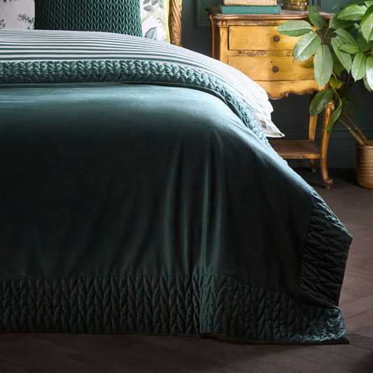 Siena Bedspread in Bottle Green
