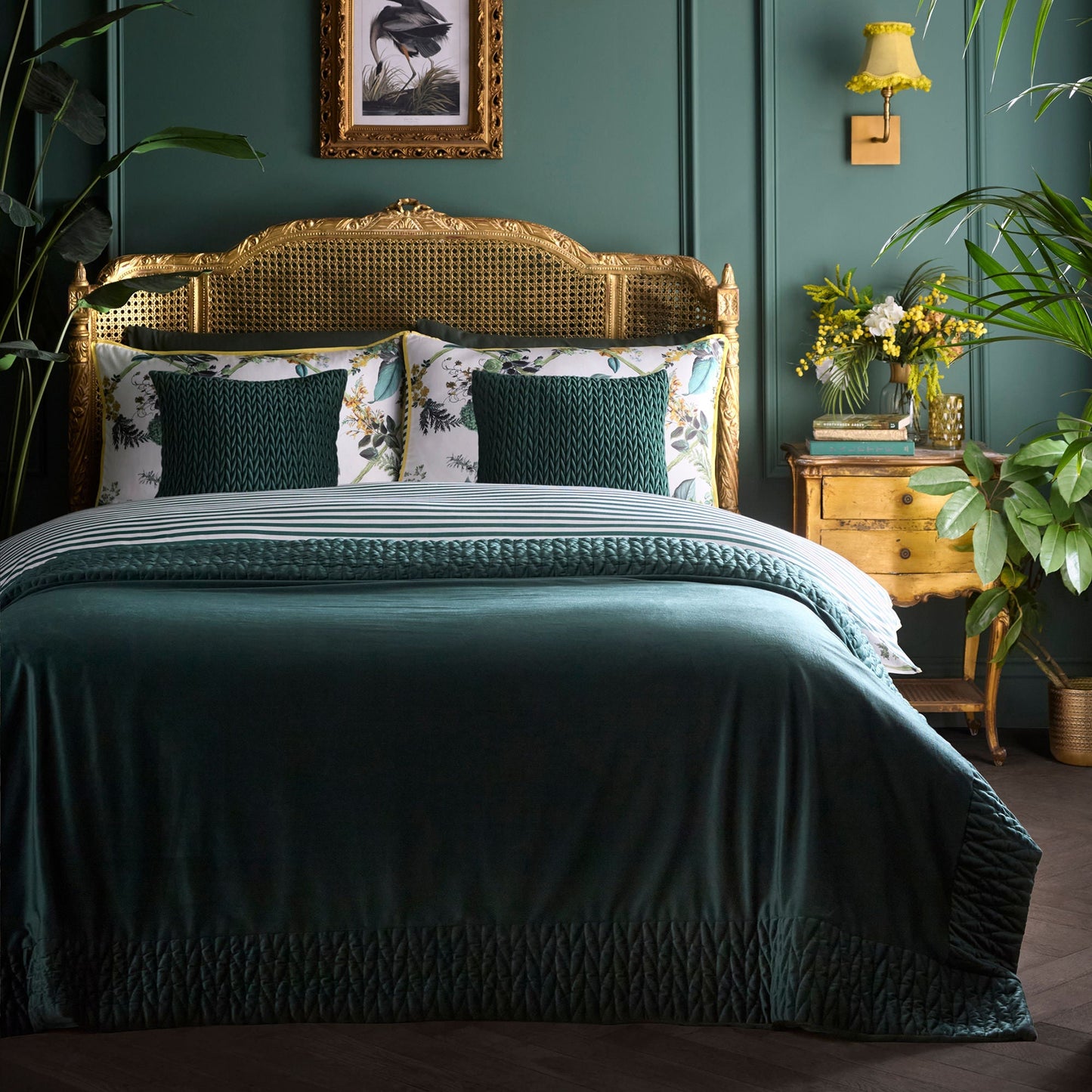 Siena Bedspread in Bottle Green