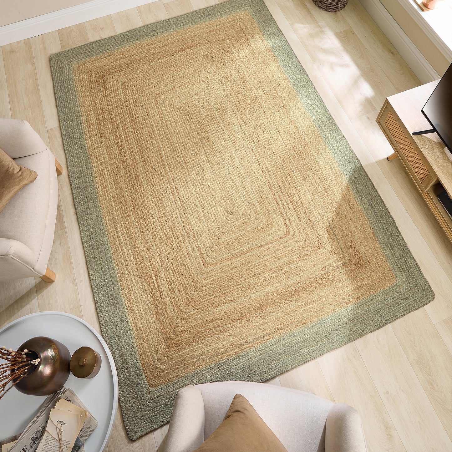 Origins Jute Border Sage Green