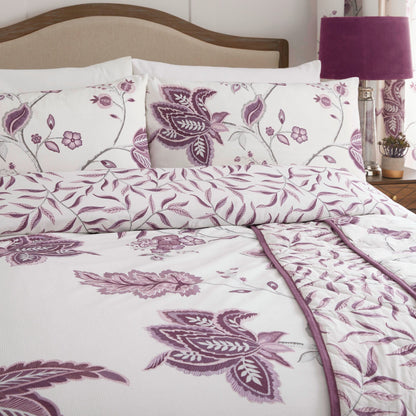 Samira Duvet Cover Set in Plum