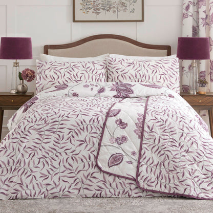 Samira Duvet Cover Set in Plum