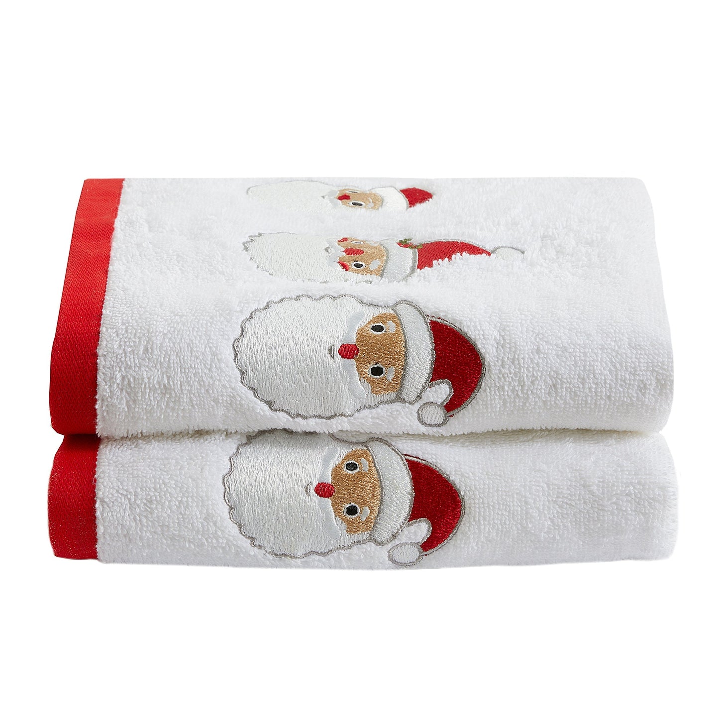 Santa Hand Towel (2 pack) in White