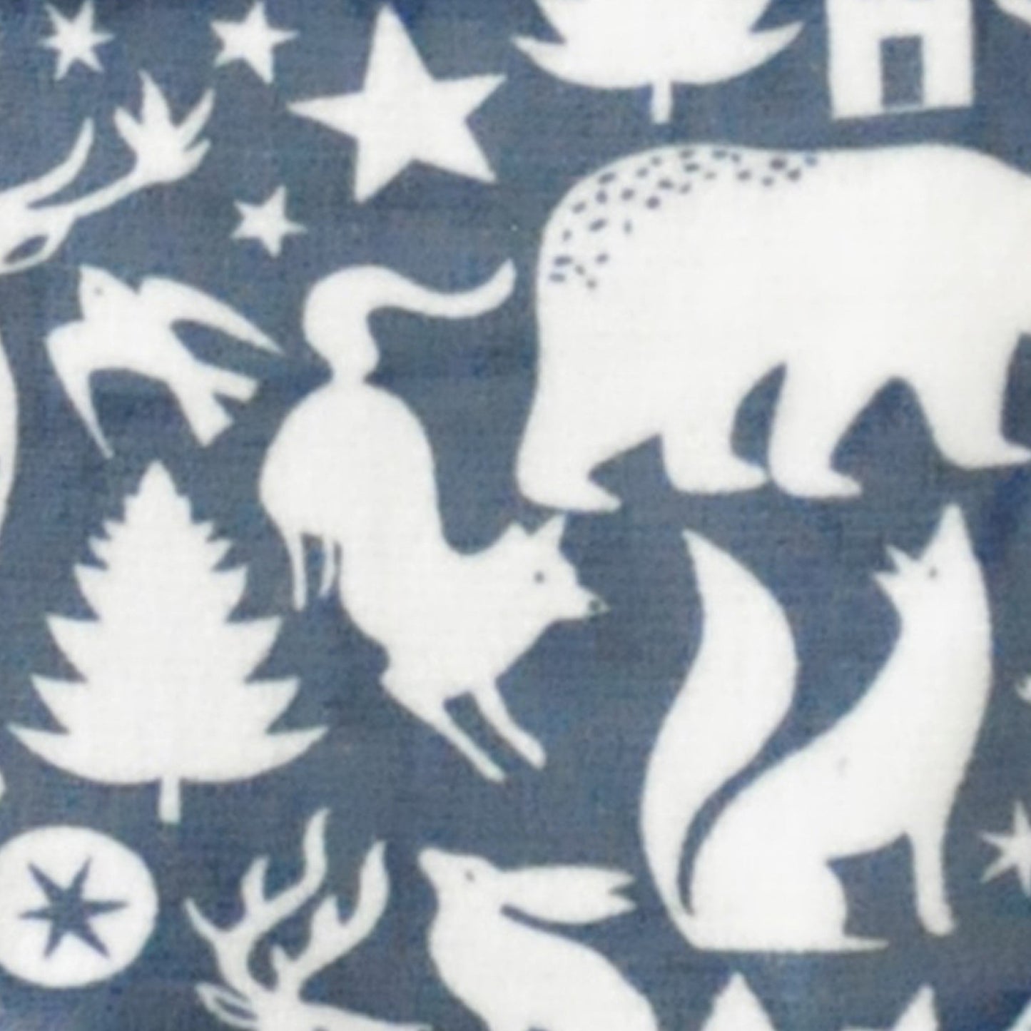 Scandi Animals Throw in Navy