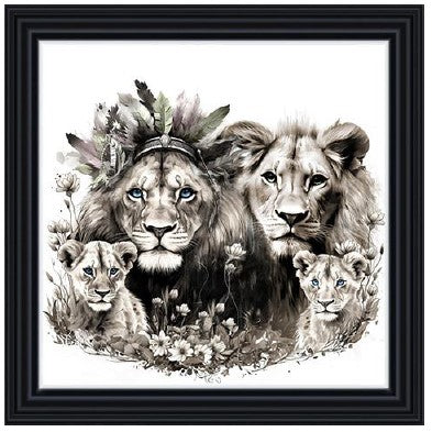 Lion Family Feathers