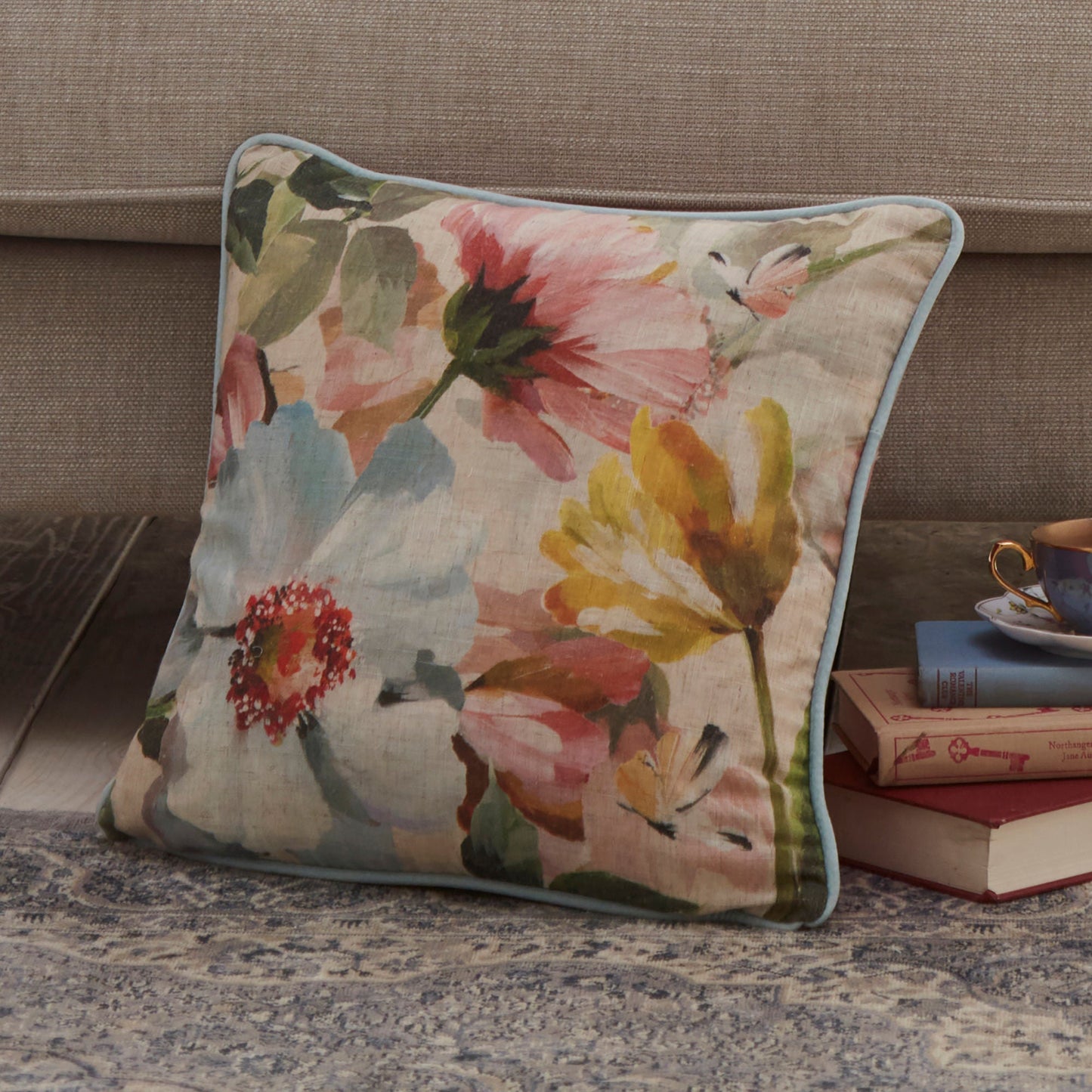 Serenity Cushion in Duck Egg 43 x 43cm - Cushion Cover