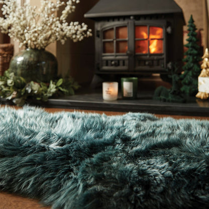 Origins Genuine Sheepskin Forest Green Quad