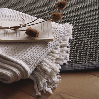 Origins Sisal Rug Dark Grey with Grey Border