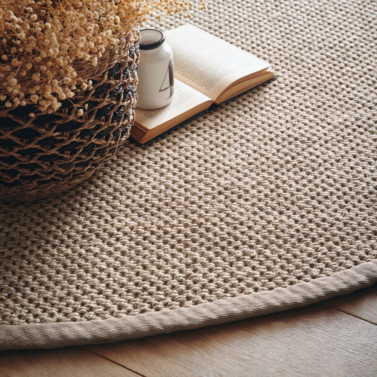 Origins Sisal Rug Light Beige with Sand Border