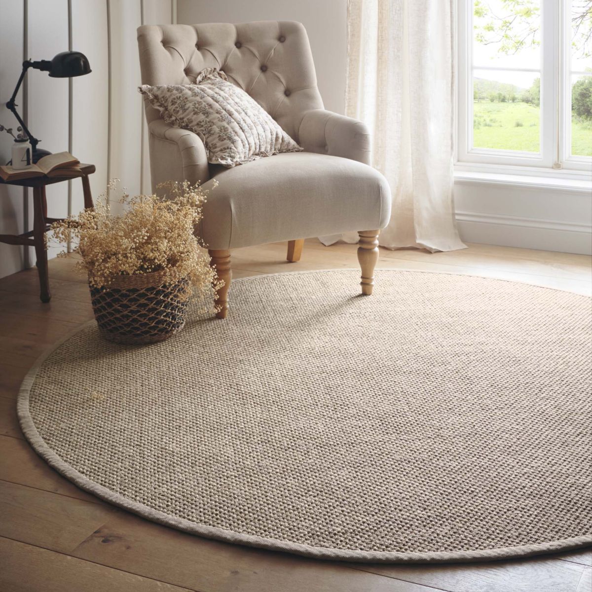 Origins Sisal Rug Light Beige with Sand Border