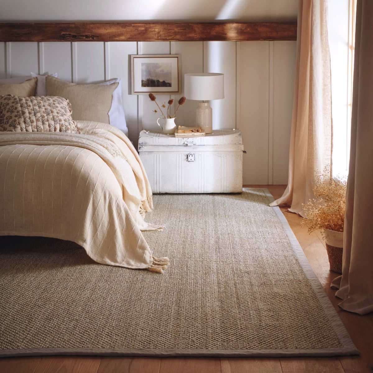 Origins Sisal Rug Light Beige with Sand Border